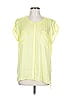 Chico's 100% Polyester Yellow Short Sleeve Blouse Size Lg (2) - photo 1