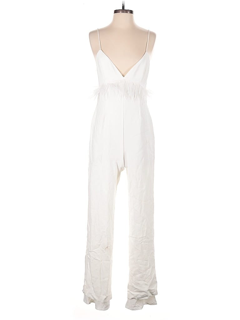 Saylor Solid White Jumpsuit Size S - photo 1