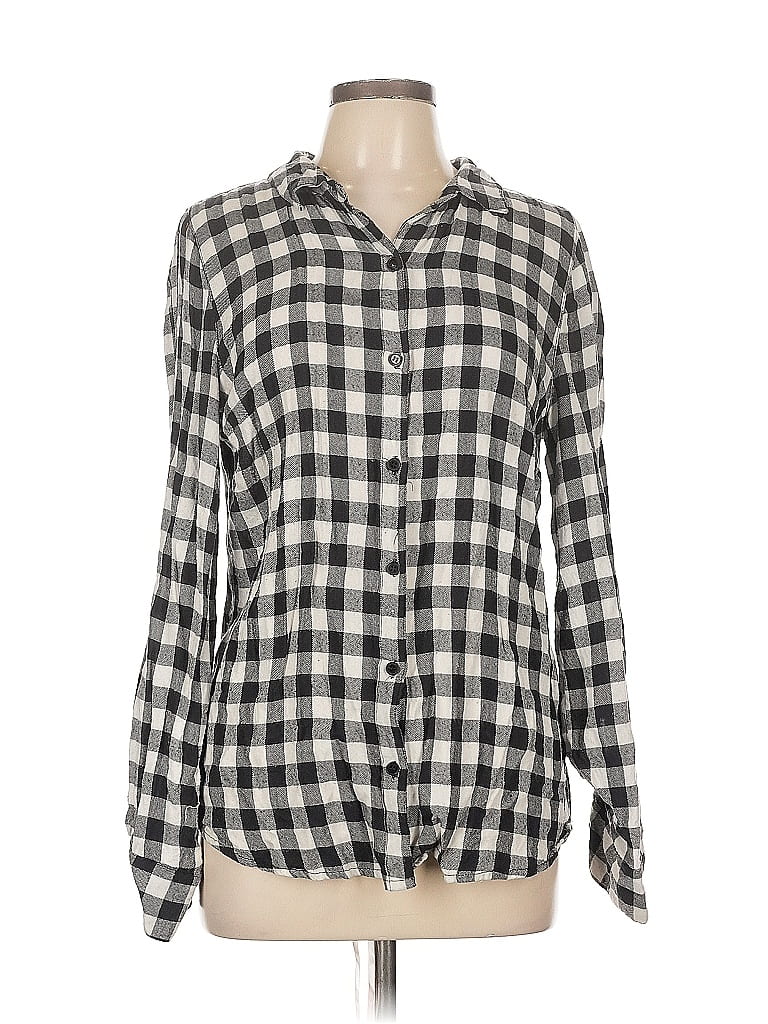 Pre-owned Mi Ami Long Sleeve Button Down Shirt In White