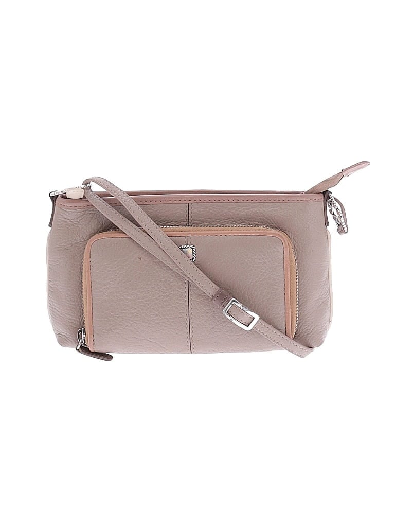 Brighton 100% Leather Gray Leather Crossbody Bag One size - photo 1
