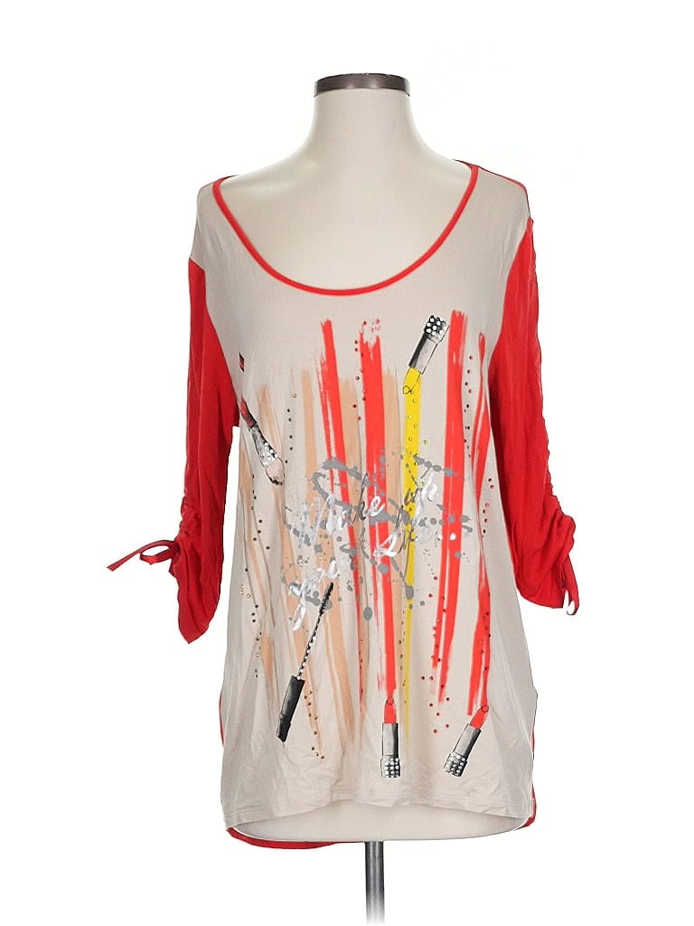 Assorted Brands 3/4 Sleeve Blouse In Red