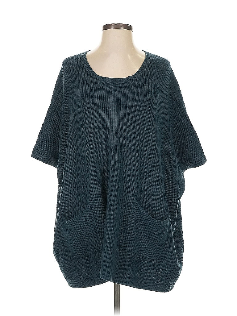 Pre-owned Cabi Poncho In Blue