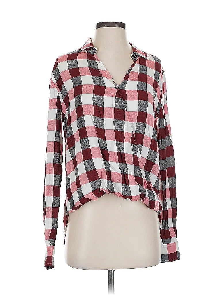 Pre-owned Rag & Bone Long Sleeve Blouse In Red