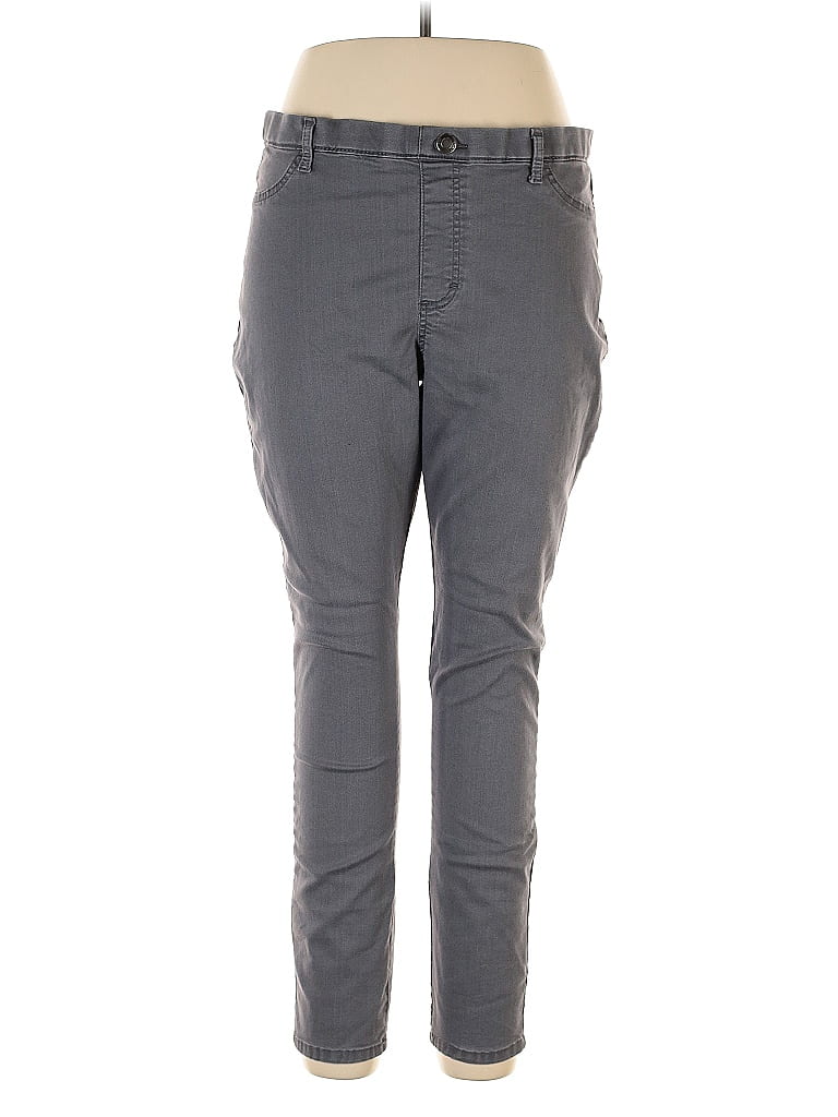 Pre-owned Lee Jeggings In Gray