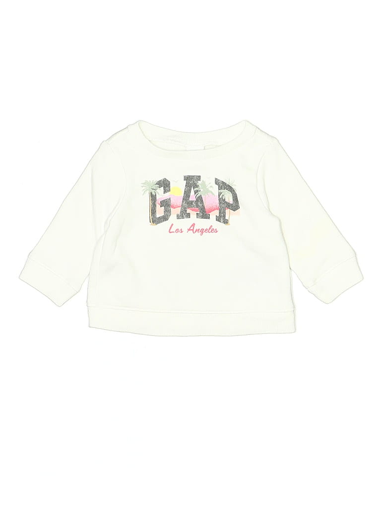 Pre-owned Baby Gap Babies' Sweatshirt In White