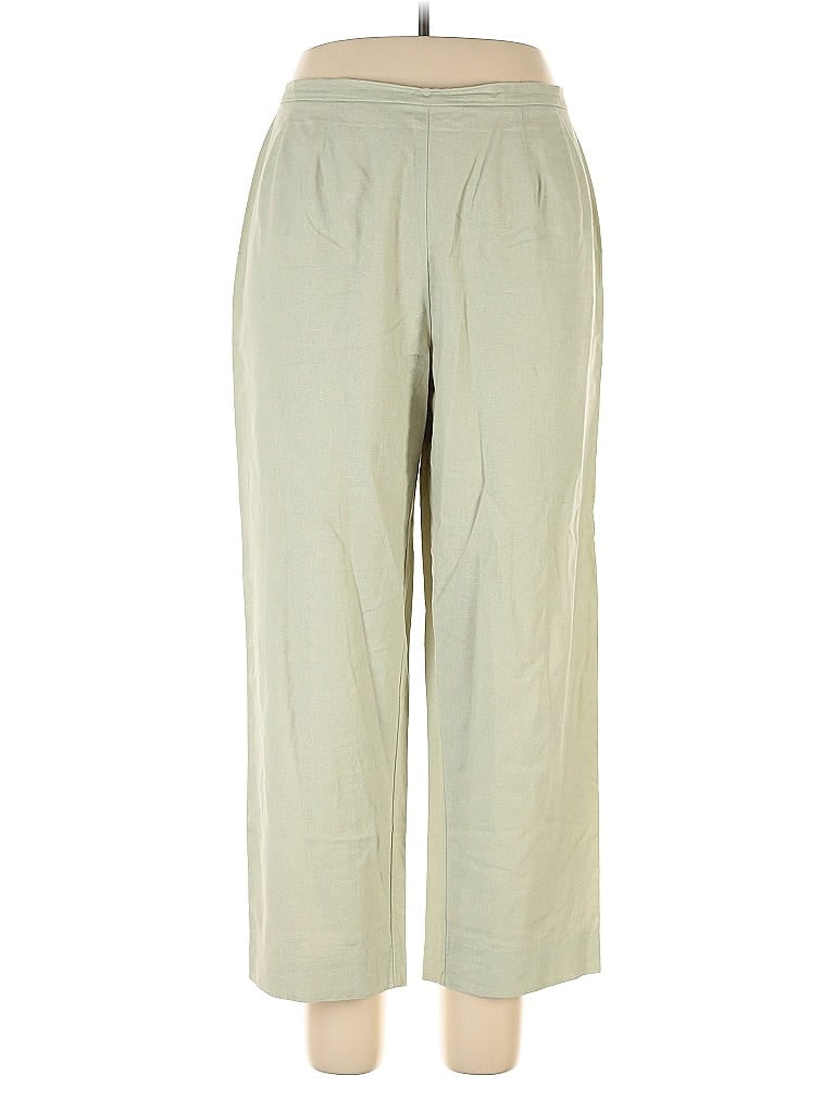Pre-owned Dressbarn Linen Pants In Green