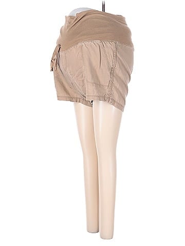 BeMaternity by Ingrid & Isabel Khaki Shorts (view 1)