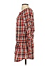 Basic House Plaid Red Casual Dress Size XS - photo 4
