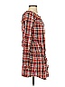 Basic House Plaid Red Casual Dress Size XS - photo 3