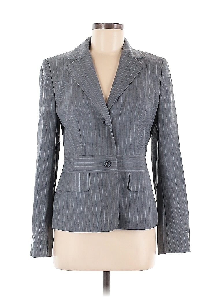 Pre-owned Ann Taylor Loft Blazer Jacket In Gray