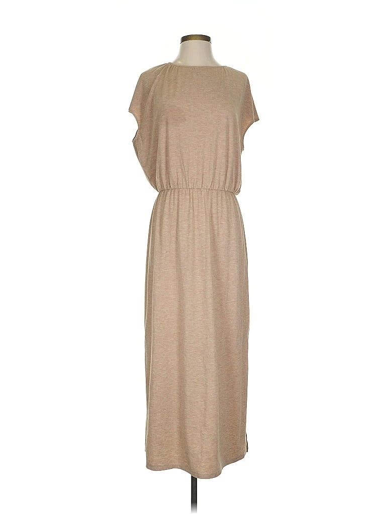 WAYF Solid Tan Casual Dress Size S - photo 1