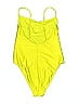 Shade & Shore Solid Yellow One Piece Swimsuit Size M - photo 2