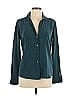 Equipment Teal Long Sleeve Blouse Size M - photo 1