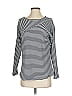 T by Talbots Stripes Silver Long Sleeve T-Shirt Size XS - photo 1