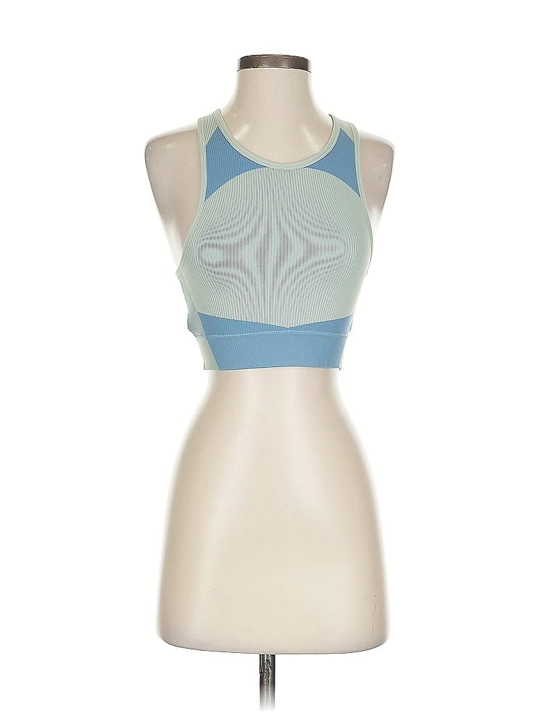 Pre-owned Mng Tank Top Blue Halter Neckline Tops