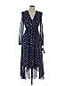 Betsy & Adam 100% Polyester Polka Dots Blue Casual Dress Size 6 - photo 1