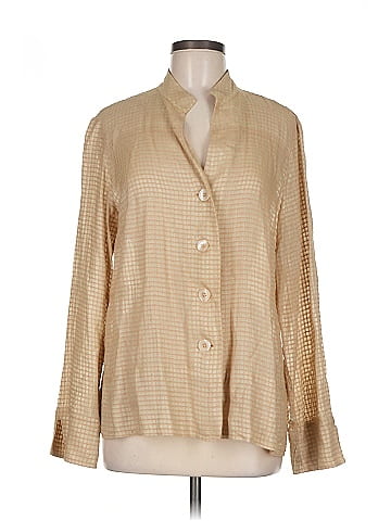 Jones New York Collection Long Sleeve Silk Top (view 1)