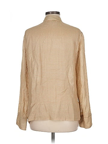 Jones New York Collection Long Sleeve Silk Top (view 2)