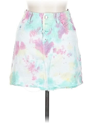 Peach Love Denim Skirt (view 1)