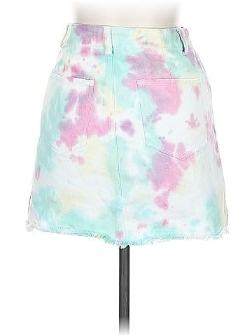 Peach Love Denim Skirt (view 2)