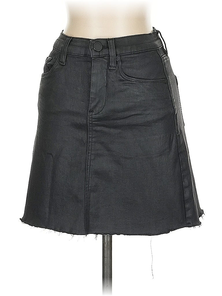 Pre-owned Blanknyc Blank Nyc Denim Skirt In Black