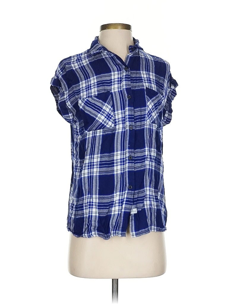 Pre-owned Rails Short Sleeve Blouse In Blue