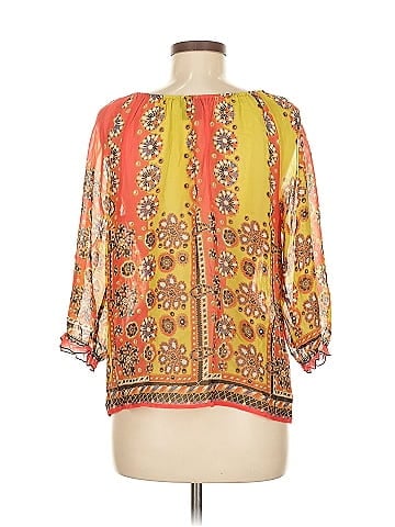 Fei 3/4 Sleeve Silk Top (view 2)