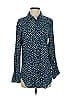 Talbots 100% Rayon Print Blue Long Sleeve Blouse Size S - photo 1