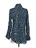 Talbots 100% Rayon Print Blue Long Sleeve Blouse Size S - photo 2