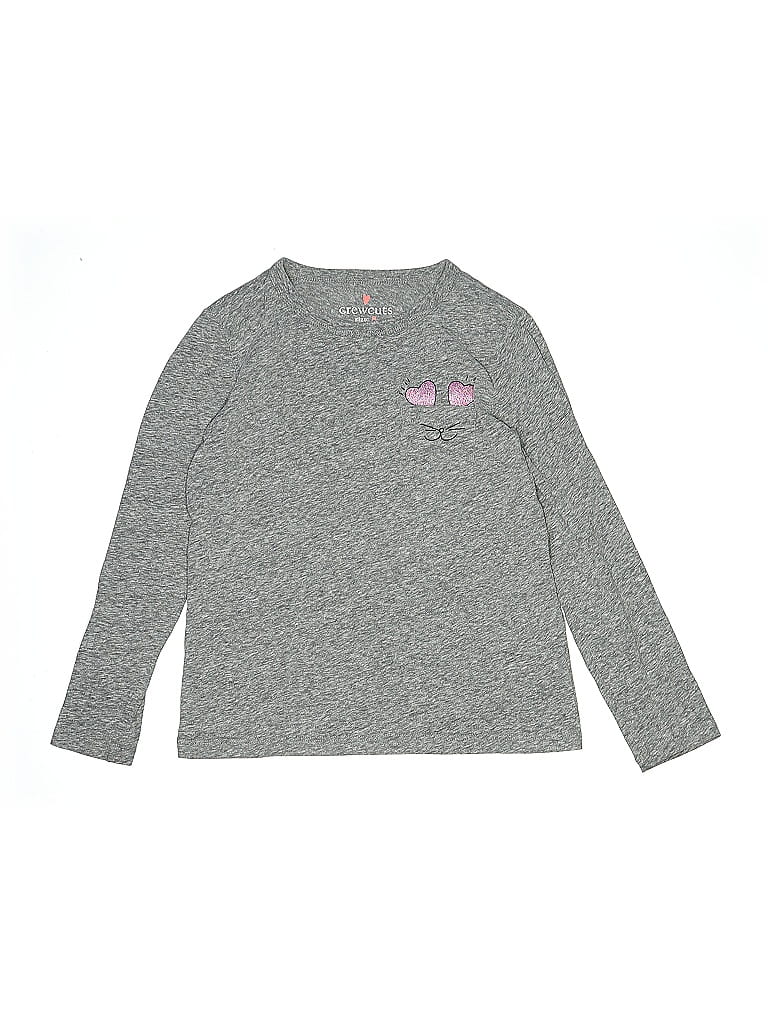 Crewcuts Gray Long Sleeve T-Shirt Size 8 (big kids) - photo 1