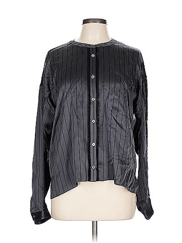ATM Long Sleeve Silk Top (view 1)