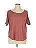 Soho JEANS NEW YORK & COMPANY Burgundy Short Sleeve T-Shirt Size XL - photo 1