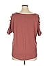 Soho JEANS NEW YORK & COMPANY Burgundy Short Sleeve T-Shirt Size XL - photo 2
