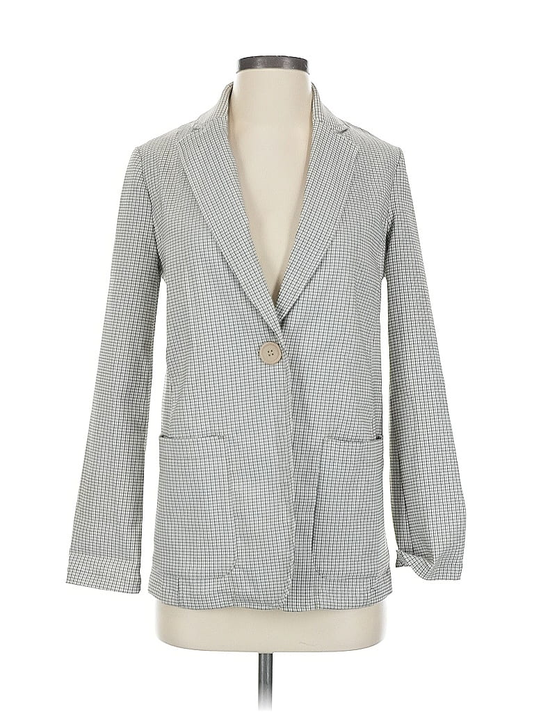 Pre-owned Max Studio Blazer Jacket In Gray
