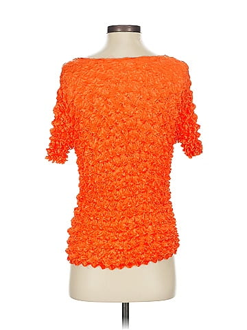 f.c Vibrant Orange Textured Top (view 2)