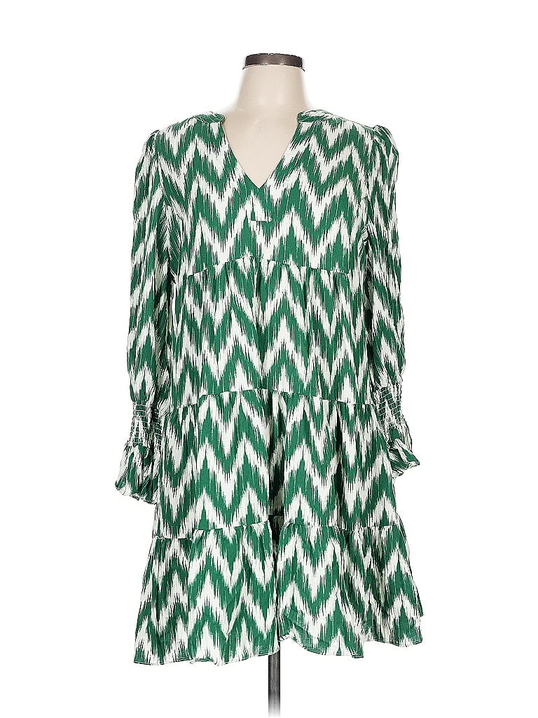 Pomander Place Chevron-herringbone Green Casual Dress Size L - photo 1