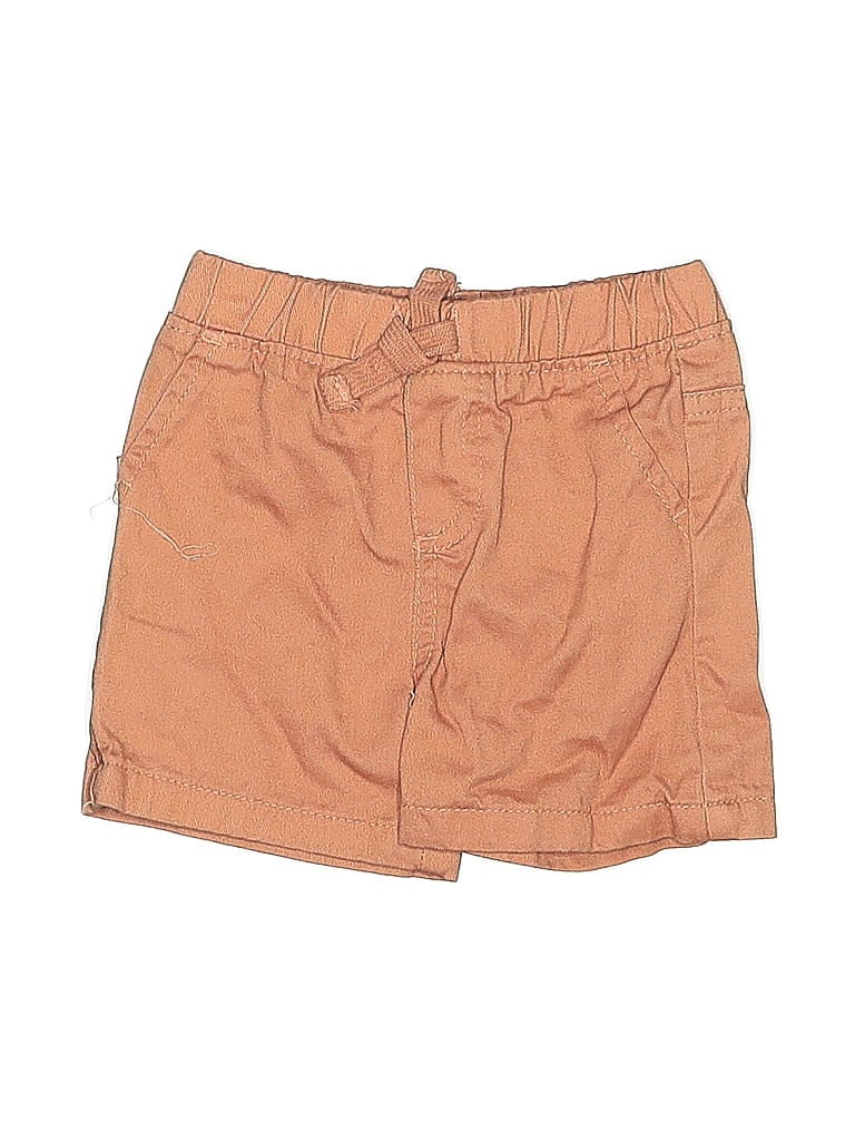Babyfair 100% Cotton Solid Orange Khaki Shorts Size 3-6 mo - photo 1