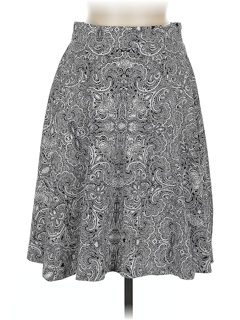 Amanda + Chelsea Paisley Gray Casual Skirt Size 6 - photo 1