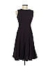 Akris Punto 100% Wool Solid Black Burgundy Casual Dress Size 6 - photo 1