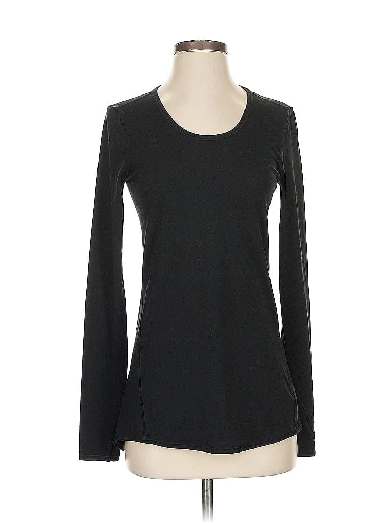Pre-owned Athleta Long Sleeve T-shirt In Black