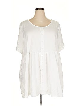 Woman Within Short Sleeve Blouse