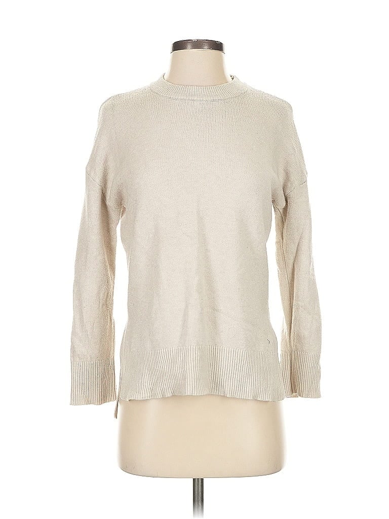 Pre-owned T Tahari Turtleneck Sweater In White