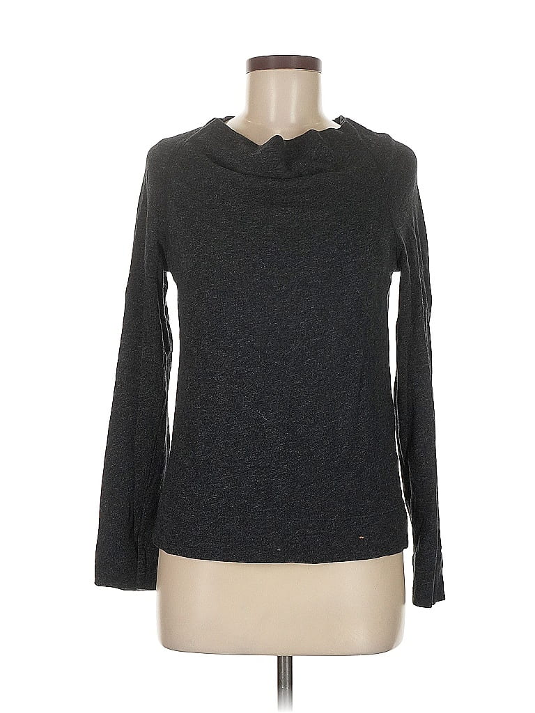 Pre-owned James Perse Long Sleeve Top Gray Cowl Neck Tops