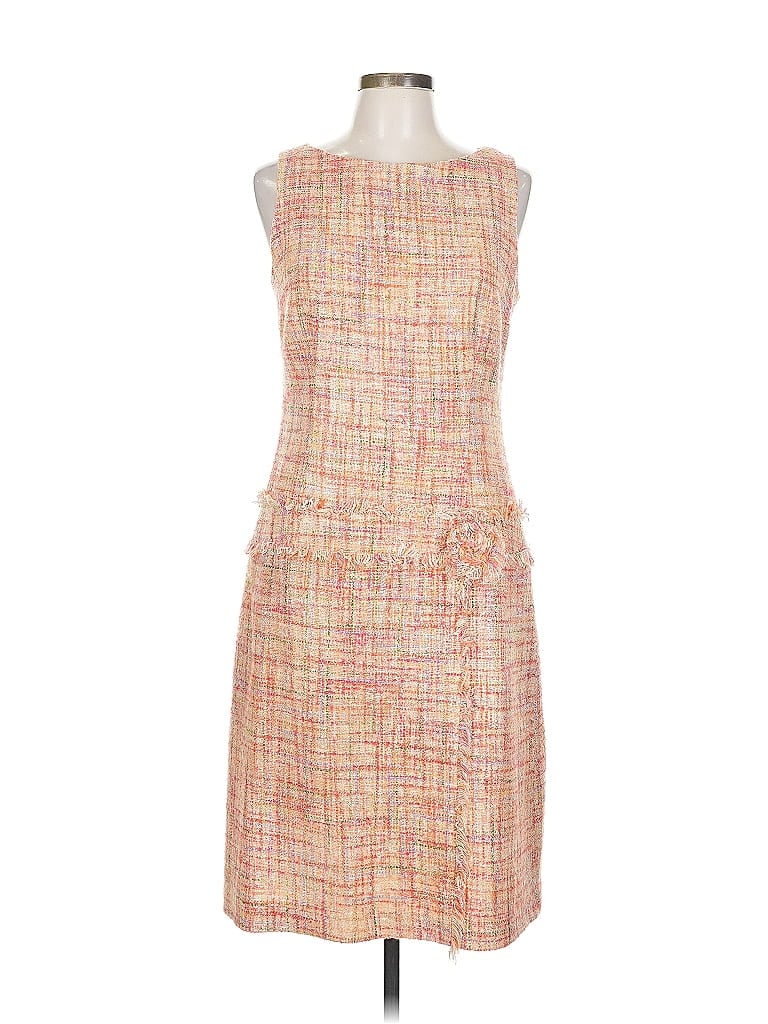 David Meister Tweed Orange Cocktail Dress Size 10 - photo 1