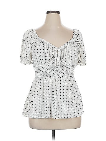 Flower & Feather Short Sleeve Blouse (view 1)