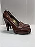 Prada Burgundy Brown Vintage Leather Heels Size EU 39 - photo 11