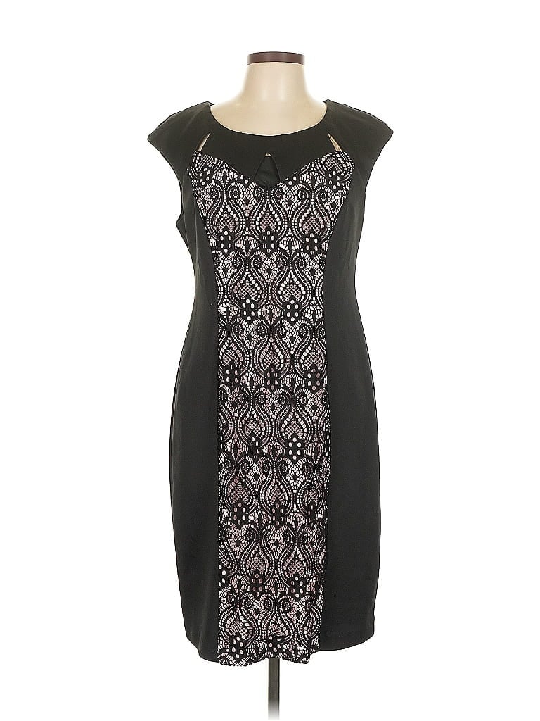 Pre-owned Connected Apparel Cocktail Dress In Black