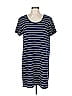 Natural Reflections Stripes Blue Casual Dress Size L - photo 1