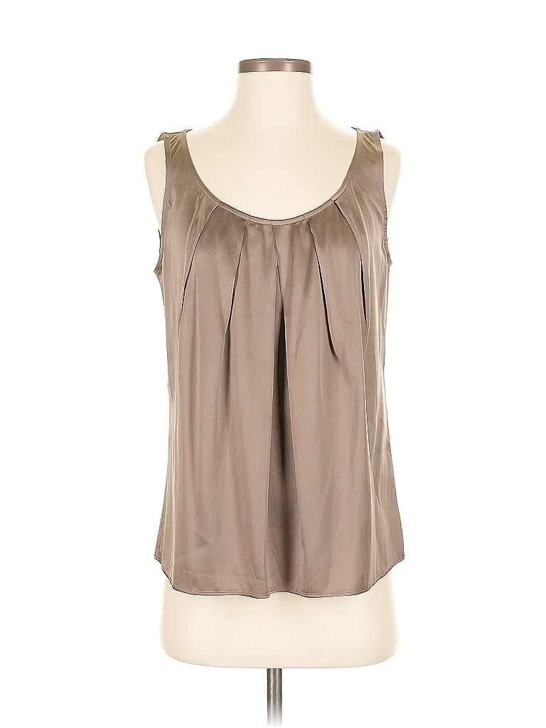 St. John Gray Sleeveless Silk Top Size S - photo 1