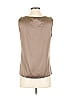 St. John Gray Sleeveless Silk Top Size S - photo 2
